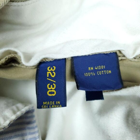 Polo Ralph Lauren Pants Mens 32x28 Classic Fit Chino Flat Front Beige Khaki - Picture 3 of 16